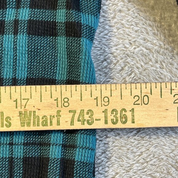 Victoria's Secret Cotton Long Sleeve Top & Lounge Pants Plaid PJ Set Green XL - Picture 3 of 8